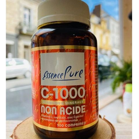 Viên Uống Vitamin C-1000mg Essence Pure Pháp Không Chua - Bổ Sung Vitamin C An Toàn Cho Dạ Dày Yếu, Cải Thiện Sức Khỏe Da