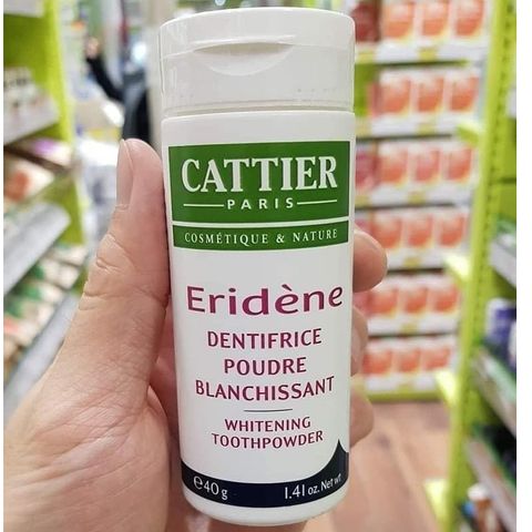 Bột Trắng Răng Cattier Eridene - Làm Trắng Răng Tự Nhiên, Loại Bỏ Mảng Bám, Chống Sâu Răng, Phòng Chống Hôi Miệng