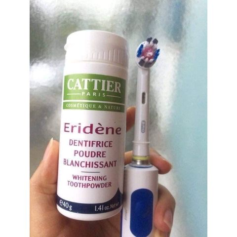 Bột Trắng Răng Cattier Eridene - Làm Trắng Răng Tự Nhiên, Loại Bỏ Mảng Bám, Chống Sâu Răng, Phòng Chống Hôi Miệng