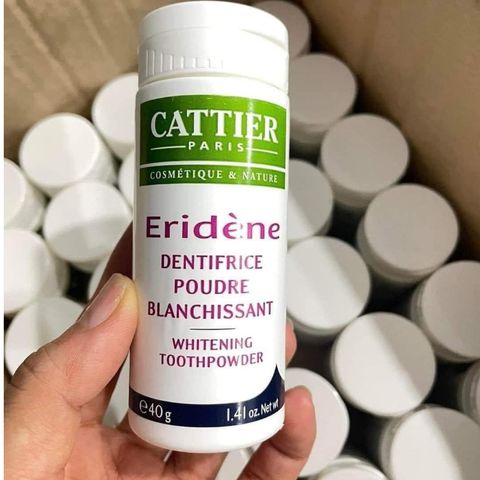 Bột Trắng Răng Cattier Eridene - Làm Trắng Răng Tự Nhiên, Loại Bỏ Mảng Bám, Chống Sâu Răng, Phòng Chống Hôi Miệng