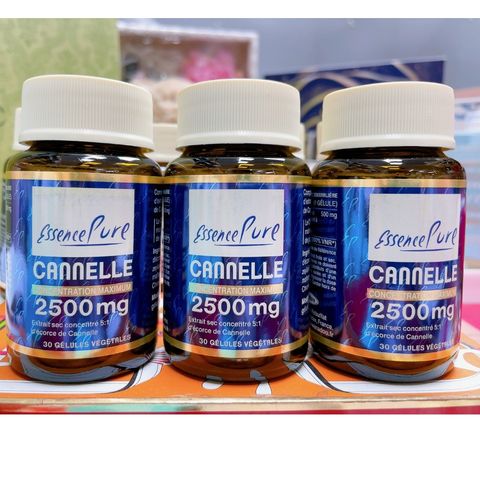 Viên Hỗ Trợ Tiểu Đường Cannelle Essence Pure Pháp 2500mg - Giúp Ổn Định Đường Huyết, Ngăn Ngừa Biến Chứng Tiểu Đường