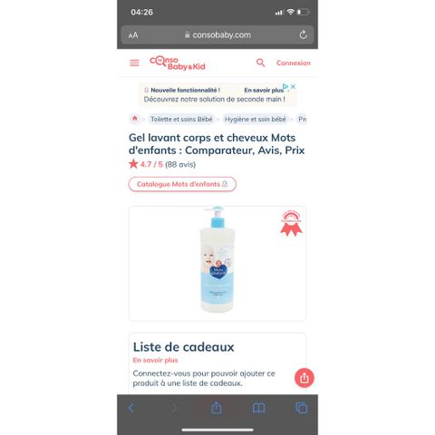Sữa Tắm Bọt Cho Bé MOTS D'ENFANTS 750ml - Dịu Nhẹ, An Toàn Cho Trẻ Sơ Sinh, Hương Thơm Dễ Chịu - Nội Địa Pháp, Giảm Giá 50%