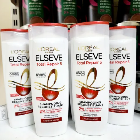 Dầu Gội L'Oreal Elseve Total Repair 5 Pháp - Phục Hồi Tóc Khô Xơ, Hư Tổn, Chai 350ml, Giải Quyết 5 Vấn Đề Tóc Yếu