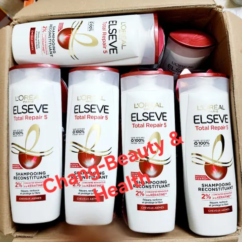 Dầu Gội L'Oreal Elseve Total Repair 5 Pháp - Phục Hồi Tóc Khô Xơ, Hư Tổn, Chai 350ml, Giải Quyết 5 Vấn Đề Tóc Yếu