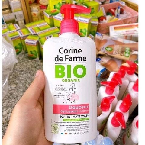 Dung Dịch Vệ Sinh Phụ Nữ ORGANIC BIO Corine de Farme - An Toàn, Tự Nhiên và Được Sản Xuất Tại Pháp, Phù Hợp Cho Phụ Nữ và Bé Gái
