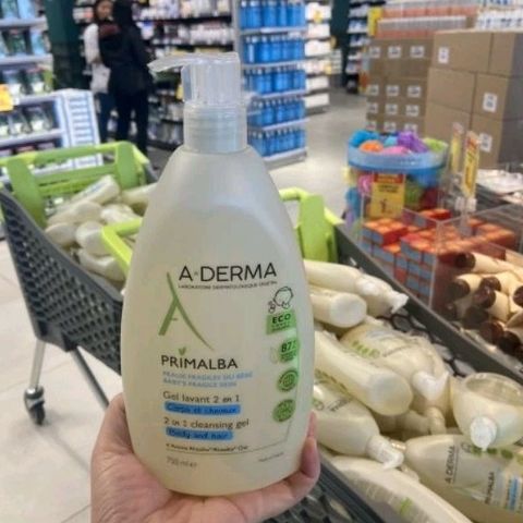 Sữa Tắm Aderma Primalba 500ml - Gel Tắm Dịu Nhẹ cho Bé, Giúp Làm Sạch và Bảo Vệ Da Nhạy Cảm, Phù Hợp Cho Trẻ Sơ Sinh