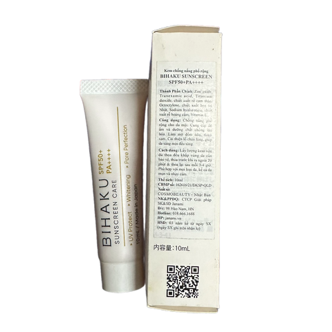 Kem Chống Nắng Bihaku SPF 50+ PA++++ - Chăm Sóc Da Nhạy Cảm, Dưỡng Trắng, Kiềm Dầu, Chống Tia UV, Xuất Xứ Nhật Bản