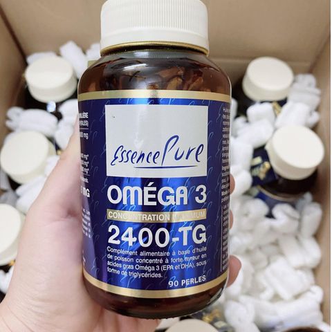 Viên Dầu Cá Omega 3 2400TG Essence Pure - Hỗ Trợ Bảo Vệ Não Bộ, Tăng Cường Trí Nhớ, Ngăn Ngừa Mỡ Máu, Chất Lượng Cao Từ Pháp