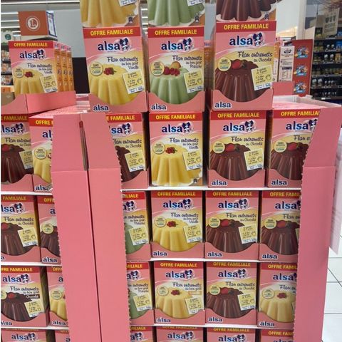 Bột bánh Flan Alsa Pháp đủ ba vị socola, vani, matcha giúp giải nhiệt