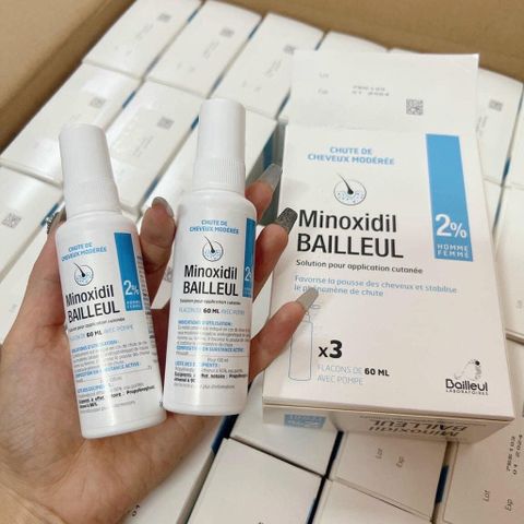 Xịt mọc tóc Minoxidil 2%,5% Pháp