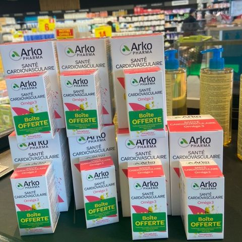 Viên Omega 3 Arkopharma Pháp - Hỗ trợ bổ não, tim mạch, phát triển trí tuệ cho phụ nữ mang thai và trẻ nhỏ - Set 2 hộp 180v + 60v