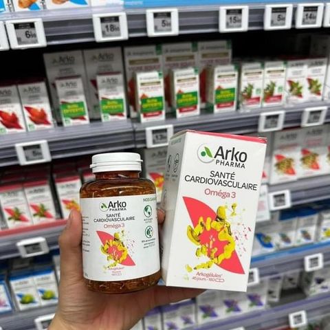 Viên Omega 3 Arkopharma Pháp - Hỗ trợ bổ não, tim mạch, phát triển trí tuệ cho phụ nữ mang thai và trẻ nhỏ - Set 2 hộp 180v + 60v