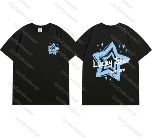 Áo Thun Nhóm LuckyStar Cotton 100% - Đồng Phục Team Building Thoáng Mát, Năng Động Cho Sự Kiện Ngoài Trời và Du Lịch