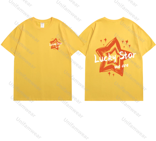 Áo Thun Nhóm LuckyStar Cotton 100% - Đồng Phục Team Building Thoáng Mát, Năng Động Cho Sự Kiện Ngoài Trời và Du Lịch