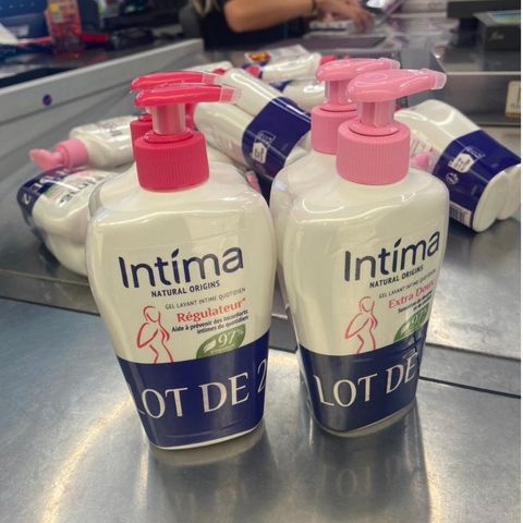 Dung dịch vệ sinh phụ nữ Intima Pháp - Chăm sóc vùng kín tự nhiên, an toàn, pH 5.5 - Hỗ trợ vệ sinh hàng ngày và sau sinh 200ml