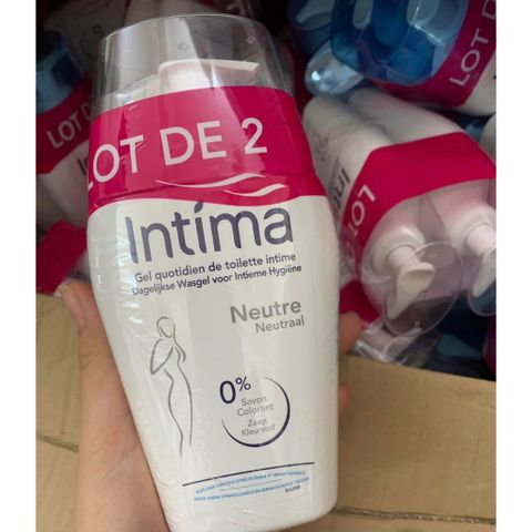 Dung dịch vệ sinh phụ nữ Intima Pháp - Chăm sóc vùng kín tự nhiên, an toàn, pH 5.5 - Hỗ trợ vệ sinh hàng ngày và sau sinh 200ml