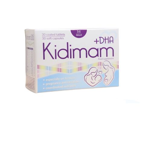 Vitamin Tổng Hợp Kidimam + DHA cho Bà Bầu - Bổ Sung Dinh Dưỡng Toàn Diện - Hộp 60 Viên Giúp Tăng Cường Sức Khỏe Mẹ và Bé