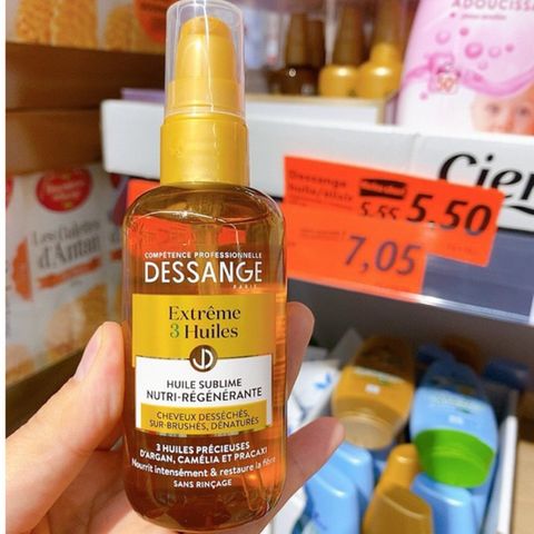 Dầu Dưỡng Tóc Dessange Extreme 3 Huiles Pháp - Phục Hồi Tóc Hư Tổn, Thơm Ngát Như Nước Hoa 100ml