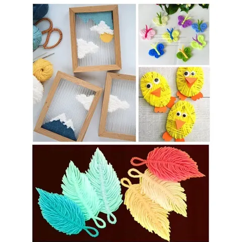 Set 12 Cuộn Len Màu Đa Dạng - Vật Liệu Thủ Công Sáng Tạo, Đồ Chơi Mầm Non, Trang Trí Handmade