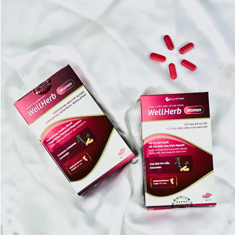 Viên Uống Hỗ Trợ Điều Hòa Kinh Nguyệt WellHerb Women - Bổ Huyết, Cải Thiện Kinh Nguyệt Không Đều, 30 Viên