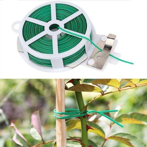 Cuộn dây kẽm bọc nhựa cột cành hoa cây cảnh dây leo định hình buộc gọn dây điện dây cáp tiện dụng