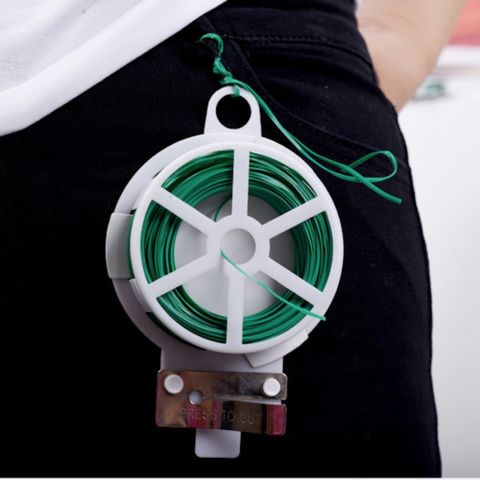 Cuộn dây kẽm bọc nhựa cột cành hoa cây cảnh dây leo định hình buộc gọn dây điện dây cáp tiện dụng