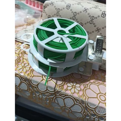 Cuộn dây kẽm bọc nhựa cột cành hoa cây cảnh dây leo định hình buộc gọn dây điện dây cáp tiện dụng