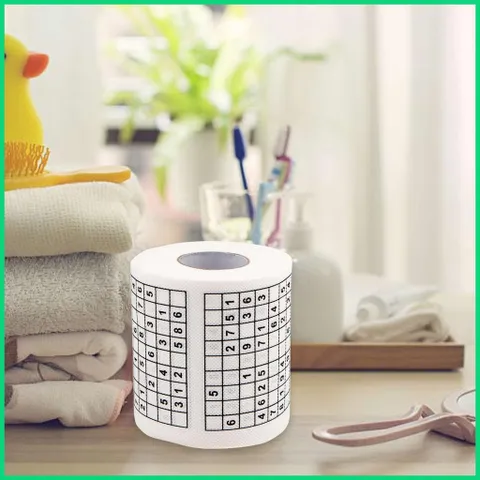 Giấy vệ sinh in số Sudoku vui nhộn sáng tạo độc đáo