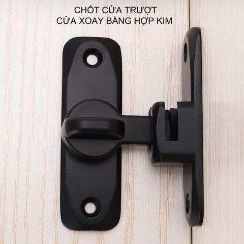 Khóa cửa trượt, lùa, xoay bằng hợp kim dày dặn, lắp được cả 90 và 180 độ