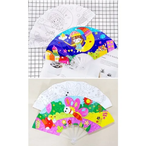 Đồ chơi DIY - Quạt nan gấp tô màu giúp phát triển tư duy, sáng tạo cho bé