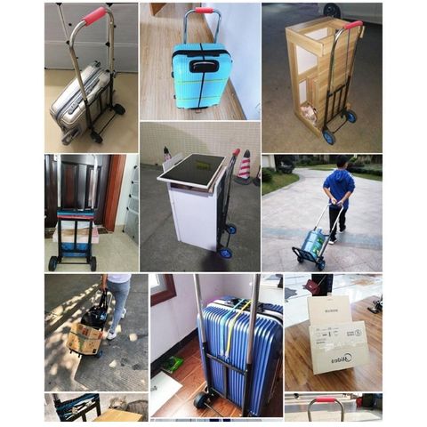 Xe kéo hàng Xe đẩy hàng 2 bánh gấp gọn nhập khẩu mới đa năng (Tặng dây chằng)