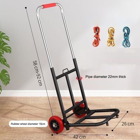 Xe kéo hàng Xe đẩy hàng 2 bánh gấp gọn nhập khẩu mới đa năng (Tặng dây chằng)