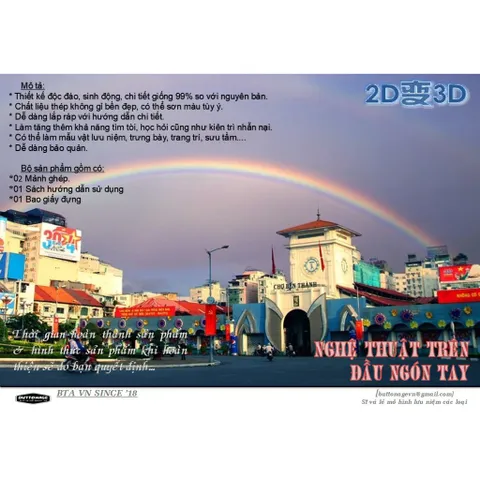 Mô Hình Chợ Bến Thành (Kim loại lắp ghép)