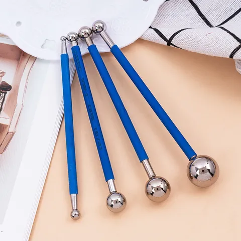 Bộ 4 Dụng Cụ Đầu Bi Kim Loại Tạo Hình Bánh Kem - Dụng Cụ Làm Mô Hình Mini Food Đa Năng, Chất Liệu Bền Bỉ