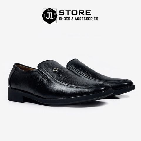 Giày Tây Lười Nam Da Bò Nguyên Tấm - Giày Trung Niên Đế Cao Su Chống Trượt Size 38-44, Thích Hợp Dự Tiệc và Thường Ngày