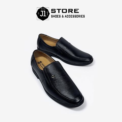 Giày Tây Lười Nam Da Bò Nguyên Tấm - Giày Trung Niên Đế Cao Su Chống Trượt Size 38-44, Thích Hợp Dự Tiệc và Thường Ngày