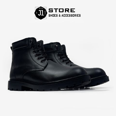 Giày Combat Boots Task Force J1 - Giày Boot Cổ Lửng Da Bò Nappa Đế Cao Su Chống Trượt Cho Nam, Phong Cách Bụi Bặm Thể Thao