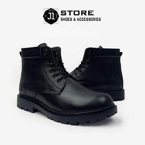 Giày Combat Boots Task Force J1 - Giày Boot Cổ Lửng Da Bò Nappa Đế Cao Su Chống Trượt Cho Nam, Phong Cách Bụi Bặm Thể Thao