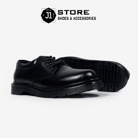 Giày Đốc Nam Dr.8053 Full Black Da Bò Nappa - Giày Oxford Thoải Mái Đế Kếp Chắc Chắn, Phong Cách Nam Tính Thể Thao