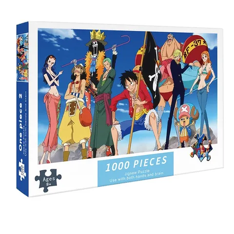 Tranh ghép xếp hình 1000 mảnh One Piece - Đồ chơi phát triển tư duy cho bé - Quà tặng nghệ thuật hoạt hình Team Mũ Rơm