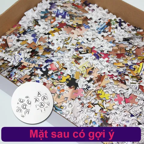 Tranh ghép xếp hình 1000 mảnh One Piece - Đồ chơi phát triển tư duy cho bé - Quà tặng nghệ thuật hoạt hình Team Mũ Rơm