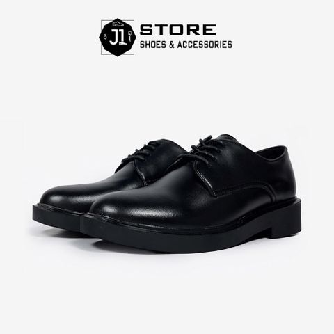 Giày Modern Derby Full Black BK01 - Giày Derby Da Nguyên Tấm Tăng Chiều Cao 4cm - Phong Cách Sang Trọng Dành Cho Nam