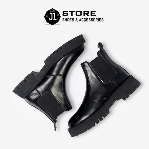 Giày Chelsea Boot Chunky SY1 J1 - Giày Nam Da Cao Cấp, Đế Tăng Chiều Cao 5cm, Phong Cách Cá Tính Thời Trang