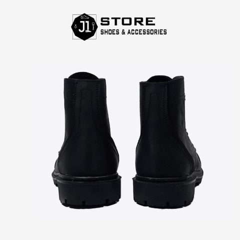 Giày Combat Boots Iron Black CK01 - Chiến Binh Da Bò Cao Cấp Đế Cao Su Đúc Nguyên Khối, Phong Cách Bụi Bặm Cho Nam