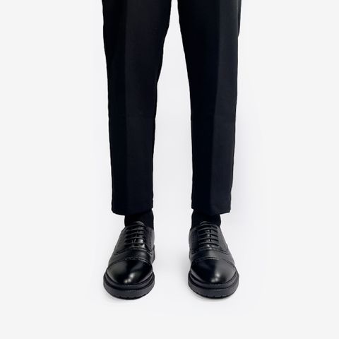 Giày Oxford Nam Da Bò Nappa J1 - Giày Tây Thanh Lịch Đế Cao Su Tăng Chiều Cao 4.5cm, Dành Cho Phong Cách Hiện Đại