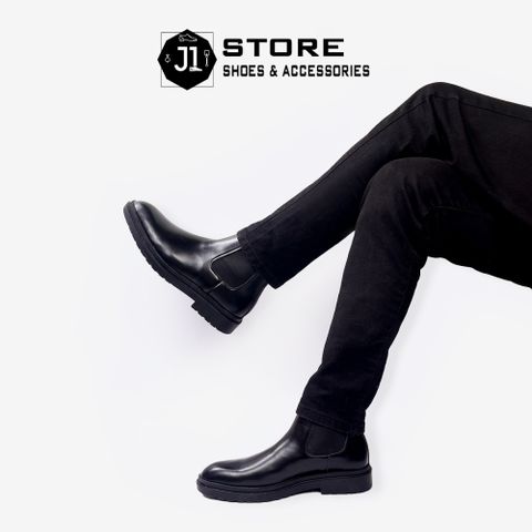 Giày Chelsea Boot Chunky Nam Da Tấm - Đế Tăng Chiều Cao 4cm, Phong Cách Sang Trọng và Thanh Lịch cho Quý Ông