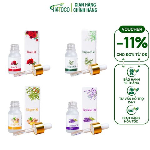 Tinh Dầu Massage Hatoco Thiên Nhiên Nguyên Chất 10ml - Giảm Đau Xương Khớp, Mệt Mỏi, Căng Thẳng, Hỗ Trợ Thư Giãn Tinh Thần