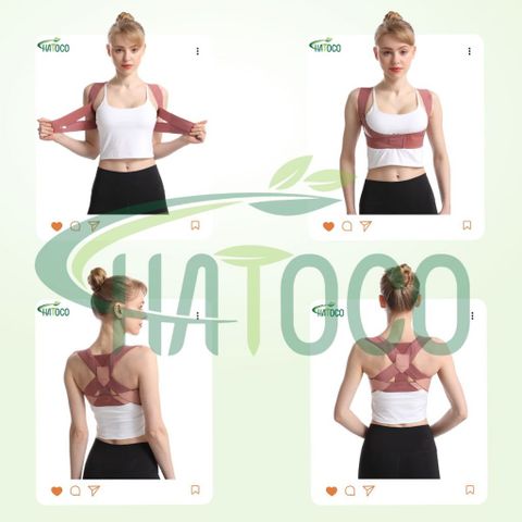 Đai Chống Gù Lưng Hatoco - Đai Bảo Vệ Vòng 1 Support Thể Thao, Cải Thiện Vóc Dáng, Giảm Cơn Đau Lưng, Dành Cho Văn Phòng và Học Sinh