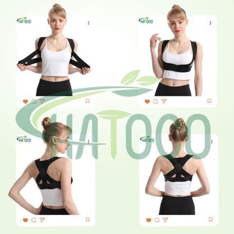 Đai Chống Gù Lưng Hatoco - Đai Bảo Vệ Vòng 1 Support Thể Thao, Cải Thiện Vóc Dáng, Giảm Cơn Đau Lưng, Dành Cho Văn Phòng và Học Sinh