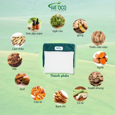 Túi Chườm Thảo Dược Hatoco Đa Năng - Chườm Nóng Lạnh Giảm Đau Mỏi Cổ Vai Gáy, Thư Giãn Cơ Và Giúp Ngủ Ngon
